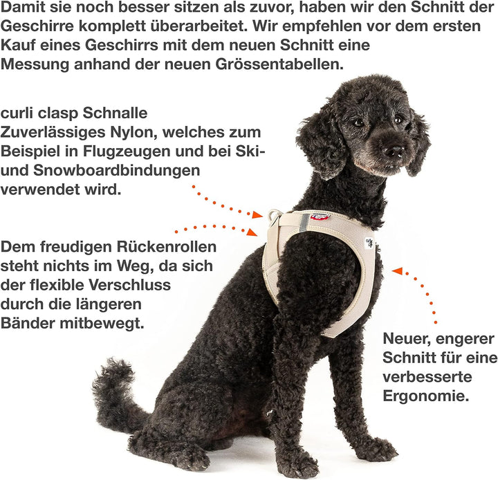 Vest Harness curli Clasp Air-Mesh Red M Rot M Einfarbig, Rot M Einfarbig