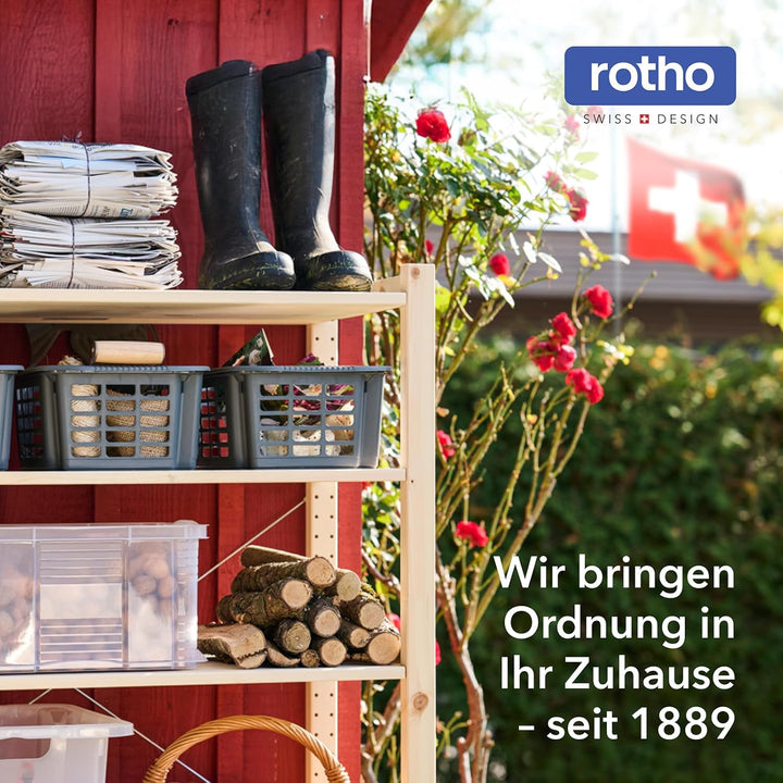 Rotho Albula Mülltrennungssystem 40l für die Küche, Kunststoff (PP), beige/anthrazit Cappuccino/Anth