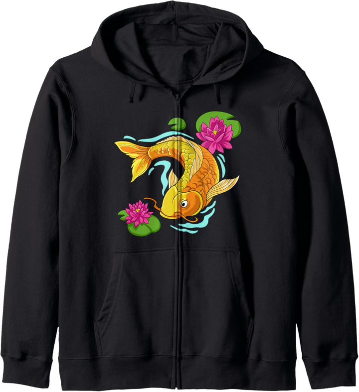 Koi Fisch Kunst Geschenk Kapuzenjacke