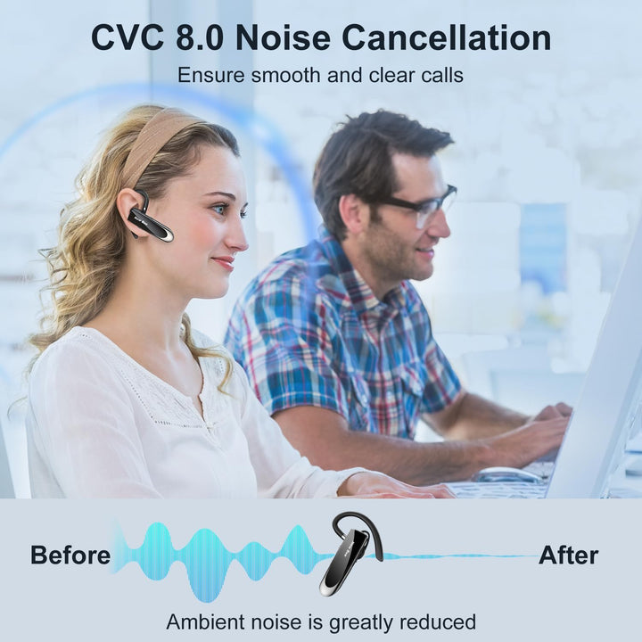 New Bee Bluetooth Headset Wireless Freisprech Telefon Bluetooth-Headset mit Mikrofon für iPhone Sams
