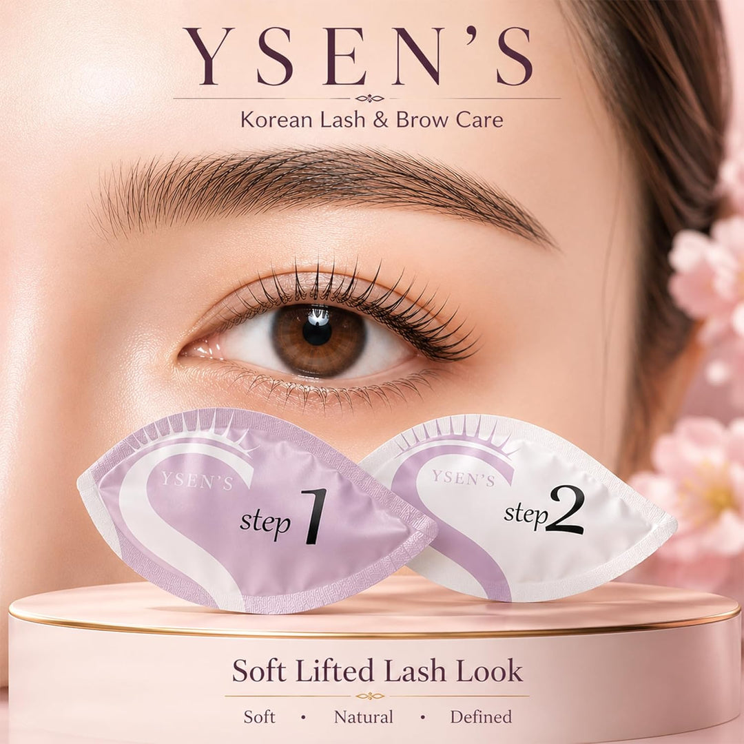 YSEN'S Wimpernlifting Set mit Farbe – 4-in-1 Lash Lift Kit & Brow Lamination Kit mit Glue Balm – Pro