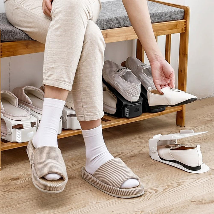 20 Stück Schuhstapler Platzsparend, Einstellbare Schuhstapler,Doppelschicht Schuhregal schuhregal fü