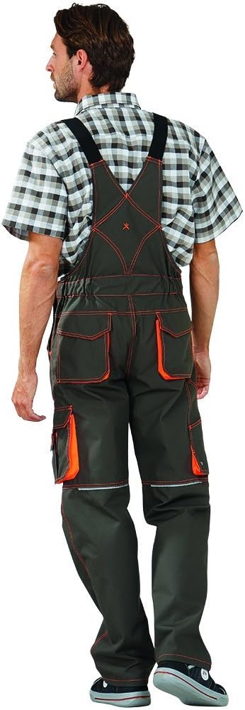 Planam Grösse 110 Unisex Basalt Neon Latzhose Oliv orange Modell 6232 Oliv/Orange 110, Oliv/Orange 1