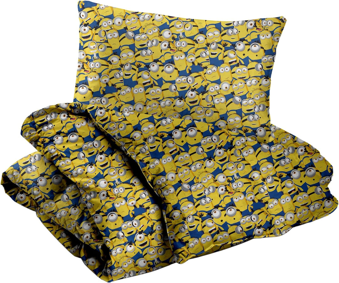 hermet Minions Bettbezug für Einzelbett, quadratisch, 100% Baumwolle, offizielles Produkt