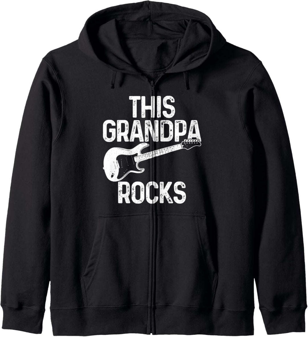 Gitarre This Grandpa Rocks Opa Gitarrist Rock Musik Kapuzenjacke