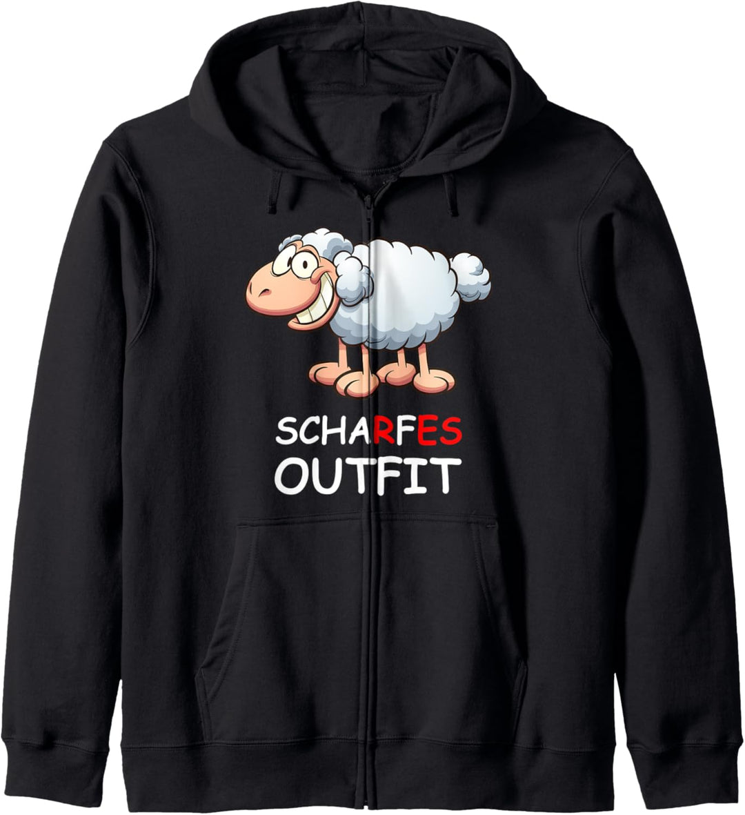 Scharfes Outfit Comic Schaf Schäfchen Kapuzenjacke