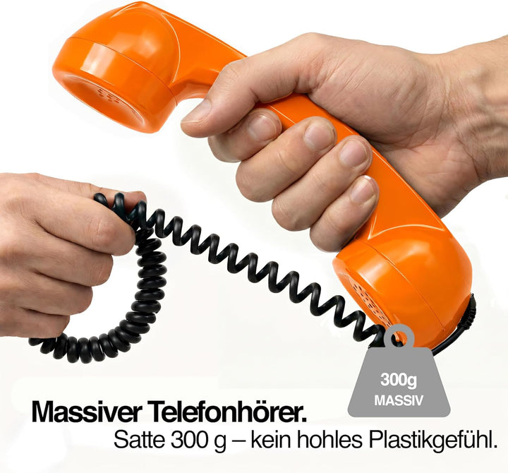Retro Handyhörer für Apple iPhones mit Lightning (passender Adapter mit inbegriffen) in der Form ein