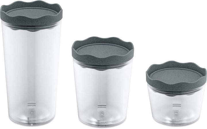 Koziol Vorratsdose, Behälter, Zucker, Tee, Kaffee, Reis, Mehl, Bio-Dunkelgrau, S-300 ml S-300ml Orga