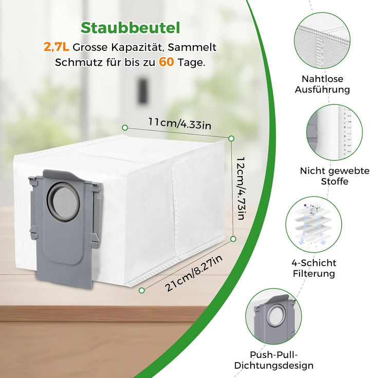 26 Stück Zubehör für Roborock Saros 10R / Qrevo CurvX/Qrevo Curv 2 Prox/Curv 2 Pro/Saros 20 Saugrobo