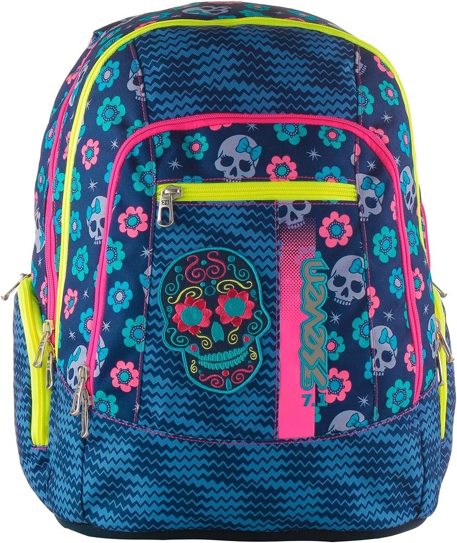 Seven Advanced, Mexi Girl, Blau, 30 Lt, Doppelfach, Schule &amp; Freizeit, blau, Taglia unica, kinderruc