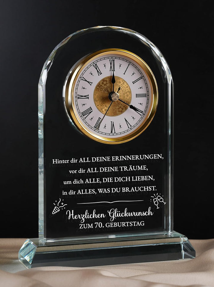 Geschenk 60. Geburtstag Frauen & Männer Jahrgang 1966 – Tischuhr mit Spruch – Geschenkidee für Mama