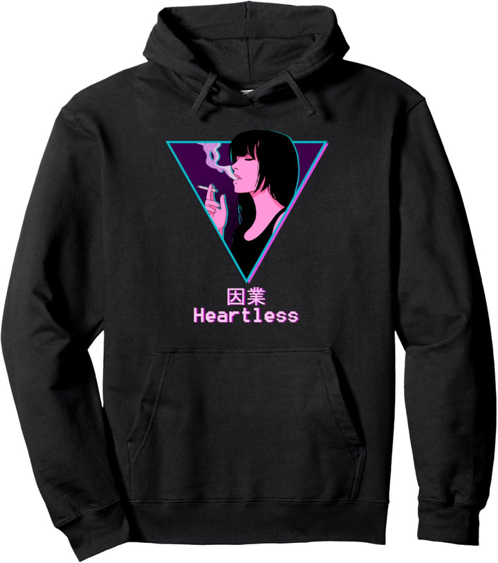 Japanese Vaporwave Trauriges Anime Mädchen Herzlose Ästhetik Pullover Hoodie