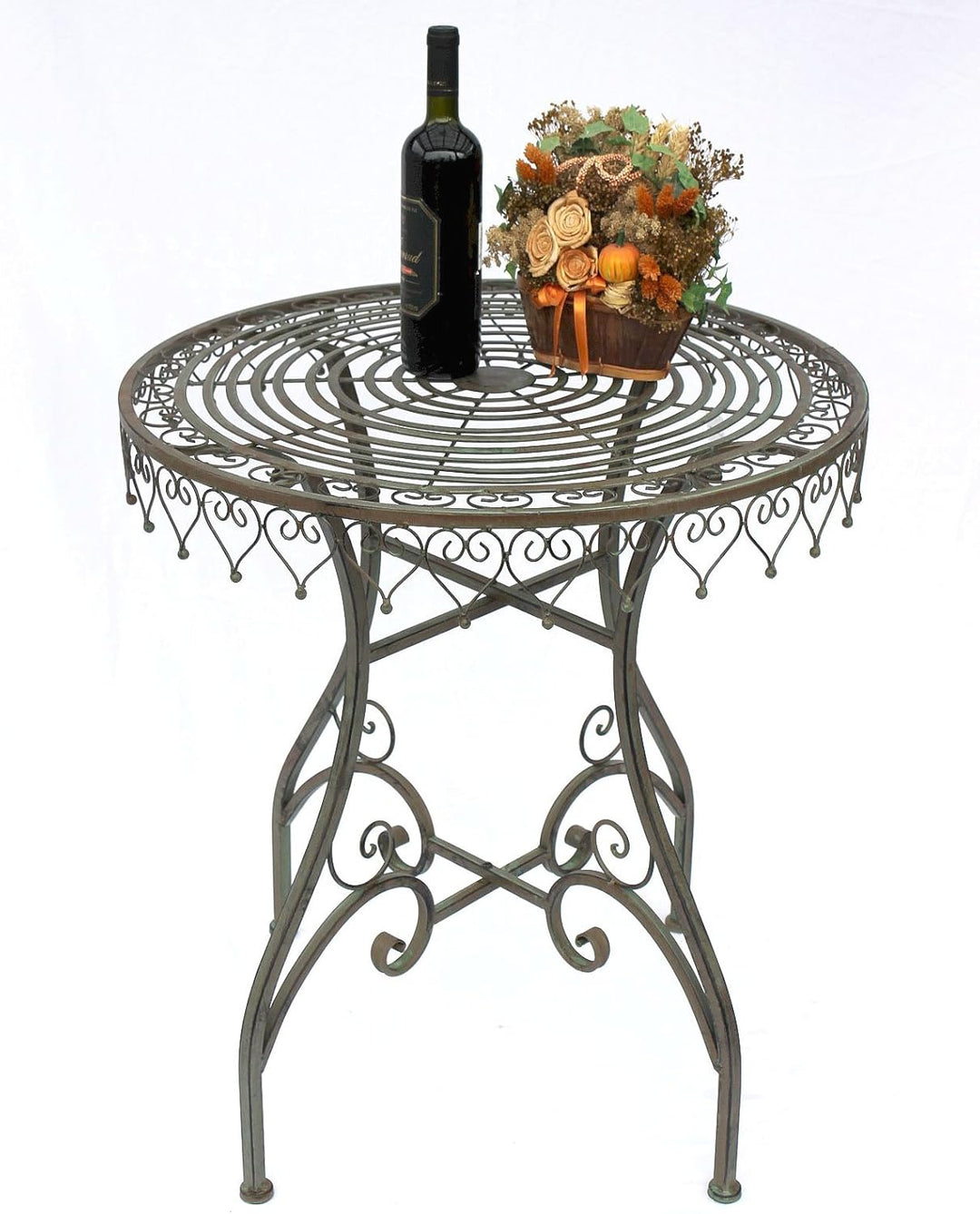 DanDiBo Bistrotisch Antik Rund Klapptisch Malega 12184 Bistro Tisch Gartentisch Metall Eisentisch Ba