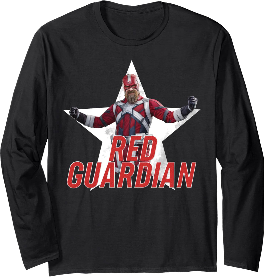 Marvel Black Widow Red Guardian Star Portrait Langarmshirt