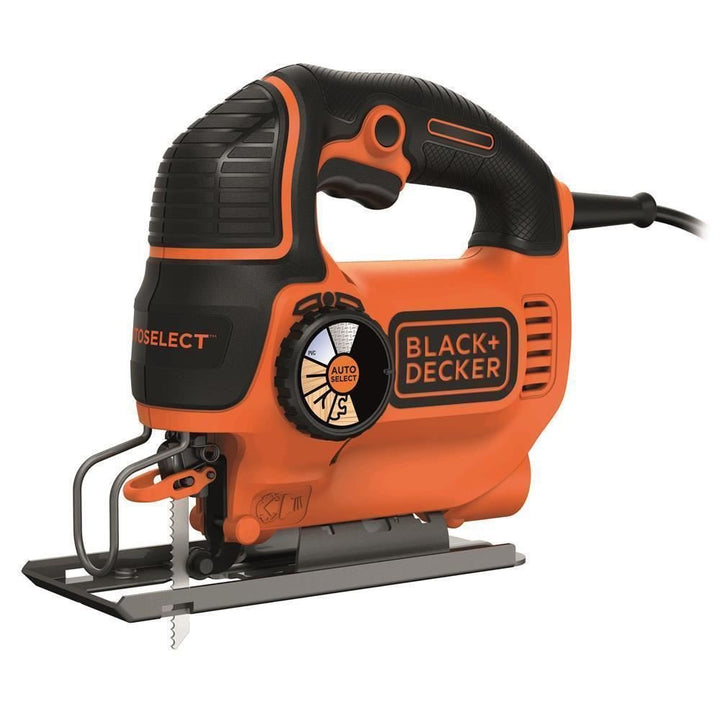 Black &amp; Decker Autoselect Stichsäge mit Klinge, orange, KS801SE 550 wattsW, 18 voltsV Metallsäge, Me