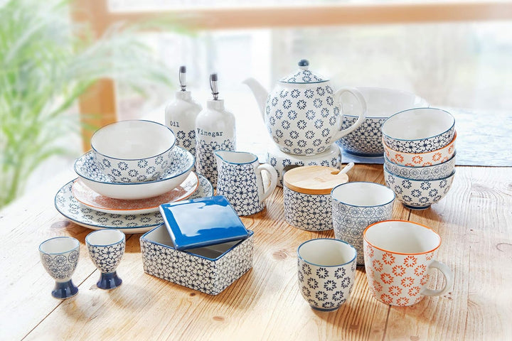 Bloomingville Teekanne Kristina Retro grosse Kanne mit integriertem Sieb vor der Tülle Vintage ø 14