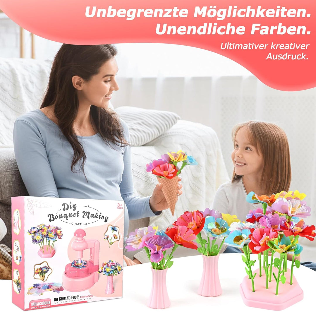 Herboom DIY Blumen Bastelset Kinder, Blumenpresse Bastelset Mädchen 4 5 6 7 8 Jahre Gepresste Blumen
