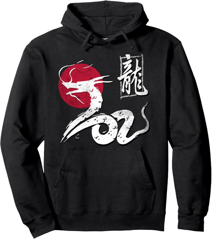 Vintage chinesische Drache japanische Kunst Tokio Drache Pullover Hoodie