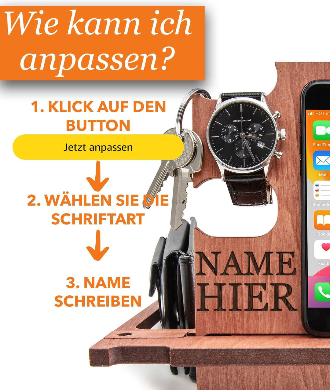 Docking Station (Name, Hellbraun (cherry)) Hellbraun (Cherry) Name, Hellbraun (Cherry) Name