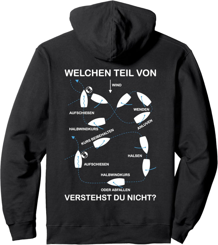 Mann über Bord Manöver | RÜCKENPRINT | Lustiges Segler Pullover Hoodie