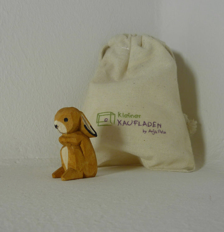 Hase Schlappohr von Lotte Sievers-Hahn 4,0 cm mit Baumwollbeutel Krippenfigur