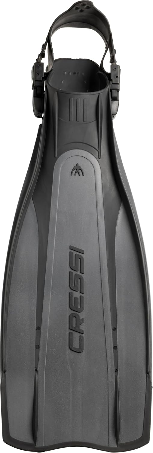 Cressi Pro Light Open Heel Tauchen Flossen S/M (40/41) Schwarz/Silber, S/M (40/41) Schwarz/Silber