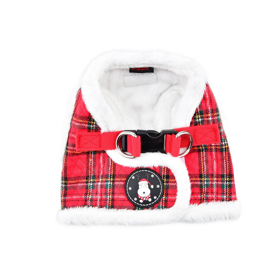 Puppia PAQD-AH1470 BLITZEN HARNESS B, L, karriert rot L Rot Kariert, L Rot Kariert