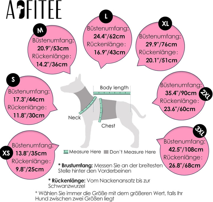 AOFITEE Hundejacke Mittelgrosse Hunde, Winter Wasserdicht Hundejacke Hundemantel mit Geschirr, Warme