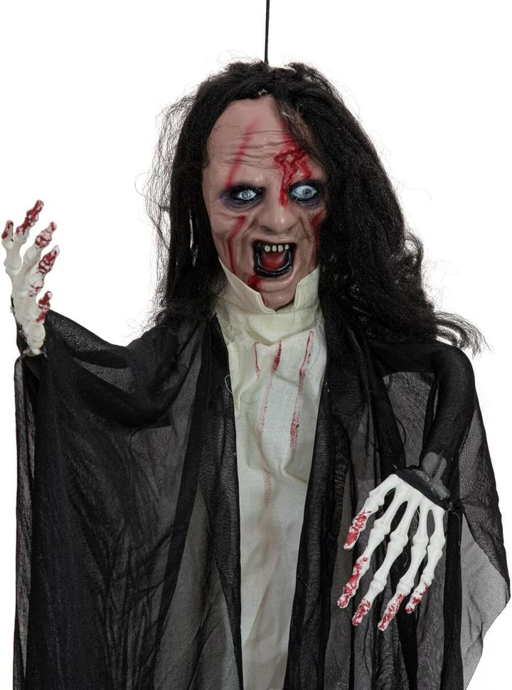 EUROPALMS Halloween Figur Geist, animiert 95cm | Halloween-Dekoration Geist