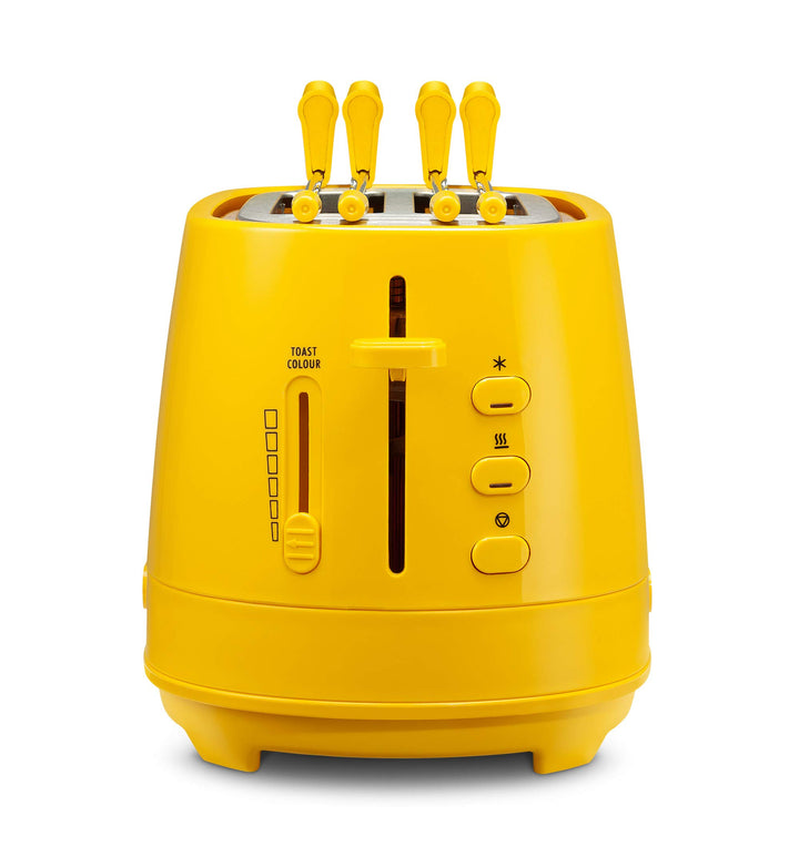 De Longhi CTLAP2203 Toaster mit Zange, 550 Watt., Gelb
