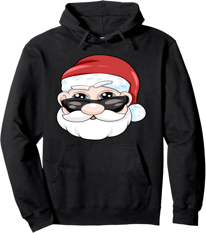 Cooler Nikolaus mit Sonnenbrille Pullover Hoodie