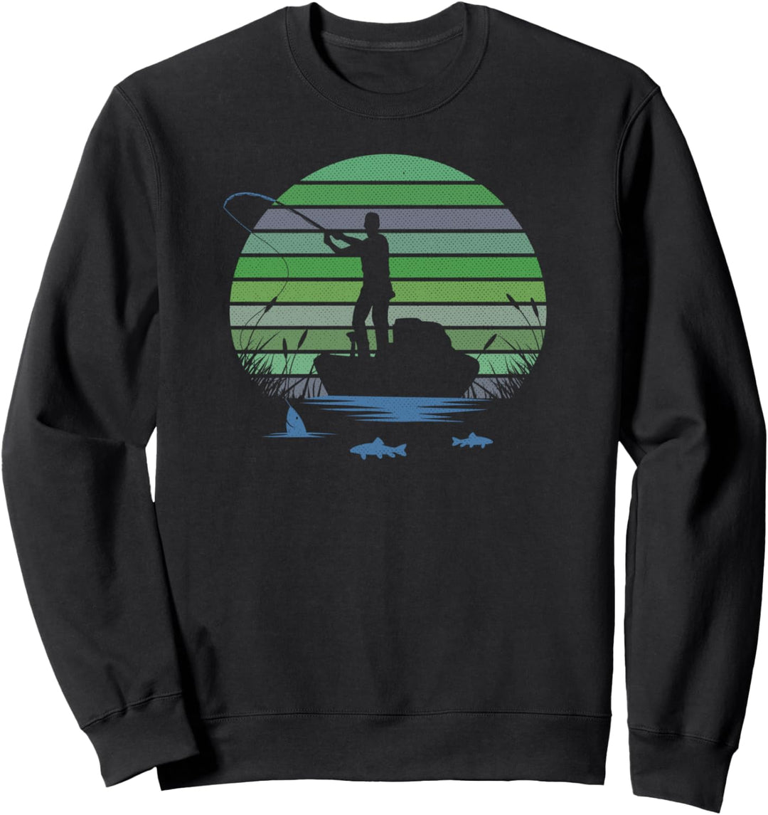 Forellenfischen Vintage Sweatshirt