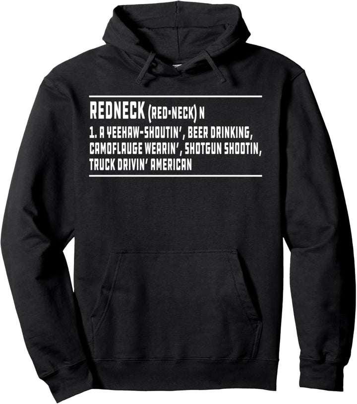 Redneck Definition Country Nation Southern Funny Joke Pullover Hoodie