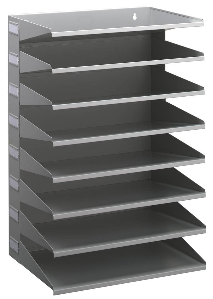Durable Sortierreck (mit 8 Ablagefächern), für Tisch oder Wand, grau, 336110 Grau 8 Fächer, Grau 8 F