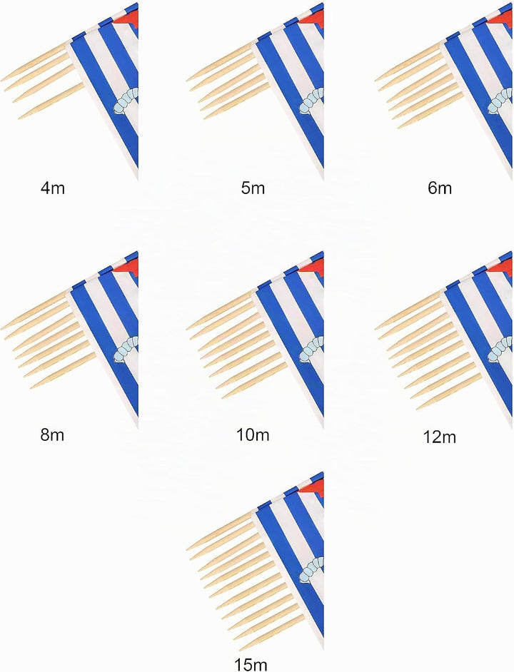 Ladeheid Strand Windschutz Sichtschutz LAEX001 10 m Streifen/Anker, 10 m Streifen/Anker