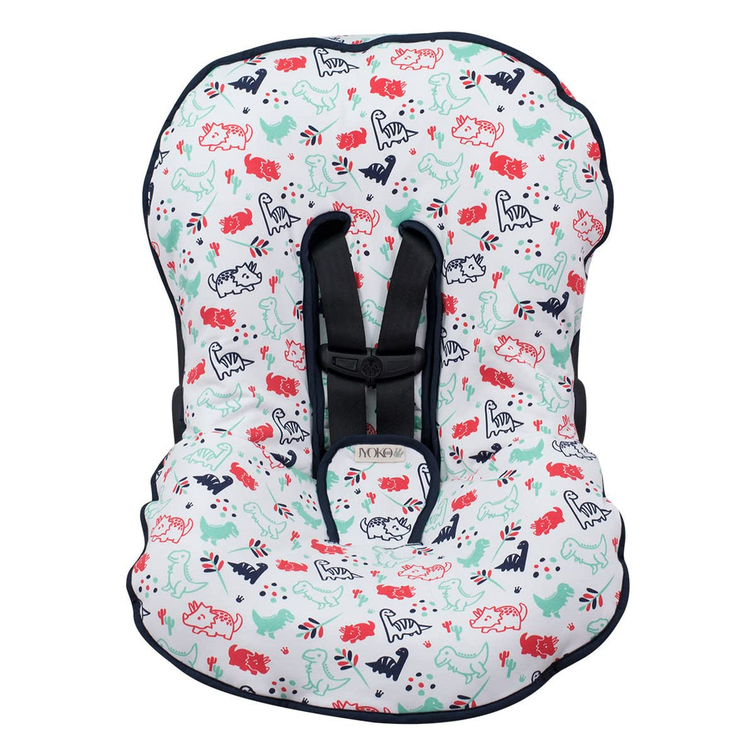 JYOKO Kids Abdecken Gepolsterte Universal für Babyschale (Dino Party), DINO PARTY