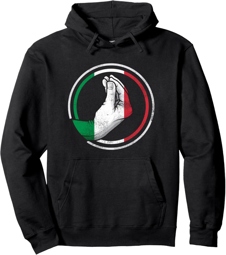Lustiges Italien Handgeste Italiener Flagge Pullover Hoodie