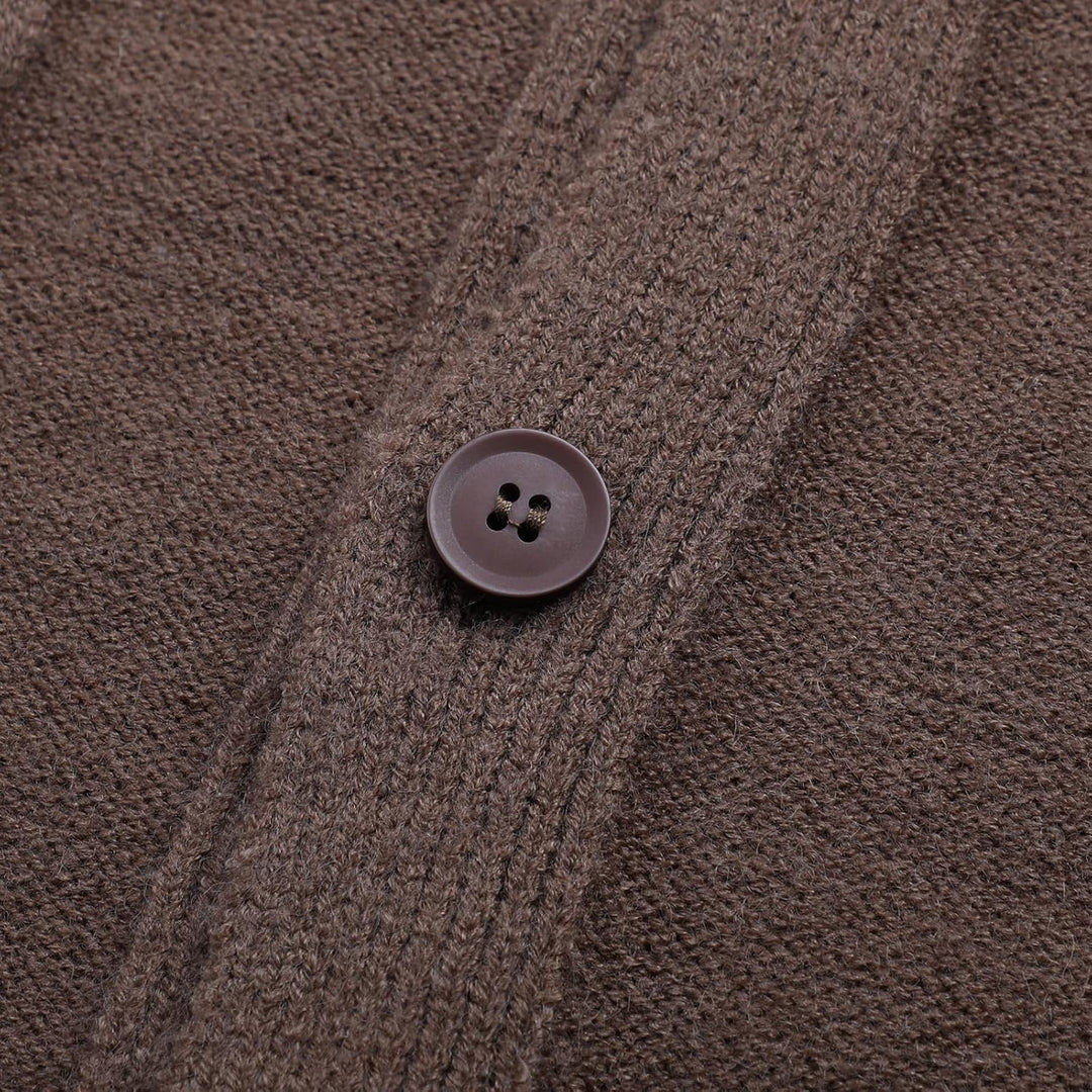Pullover für Herren Rollkragen Strickjacke Strickpullover Gestrickte Knöpfe Twisted Thermal Langarm