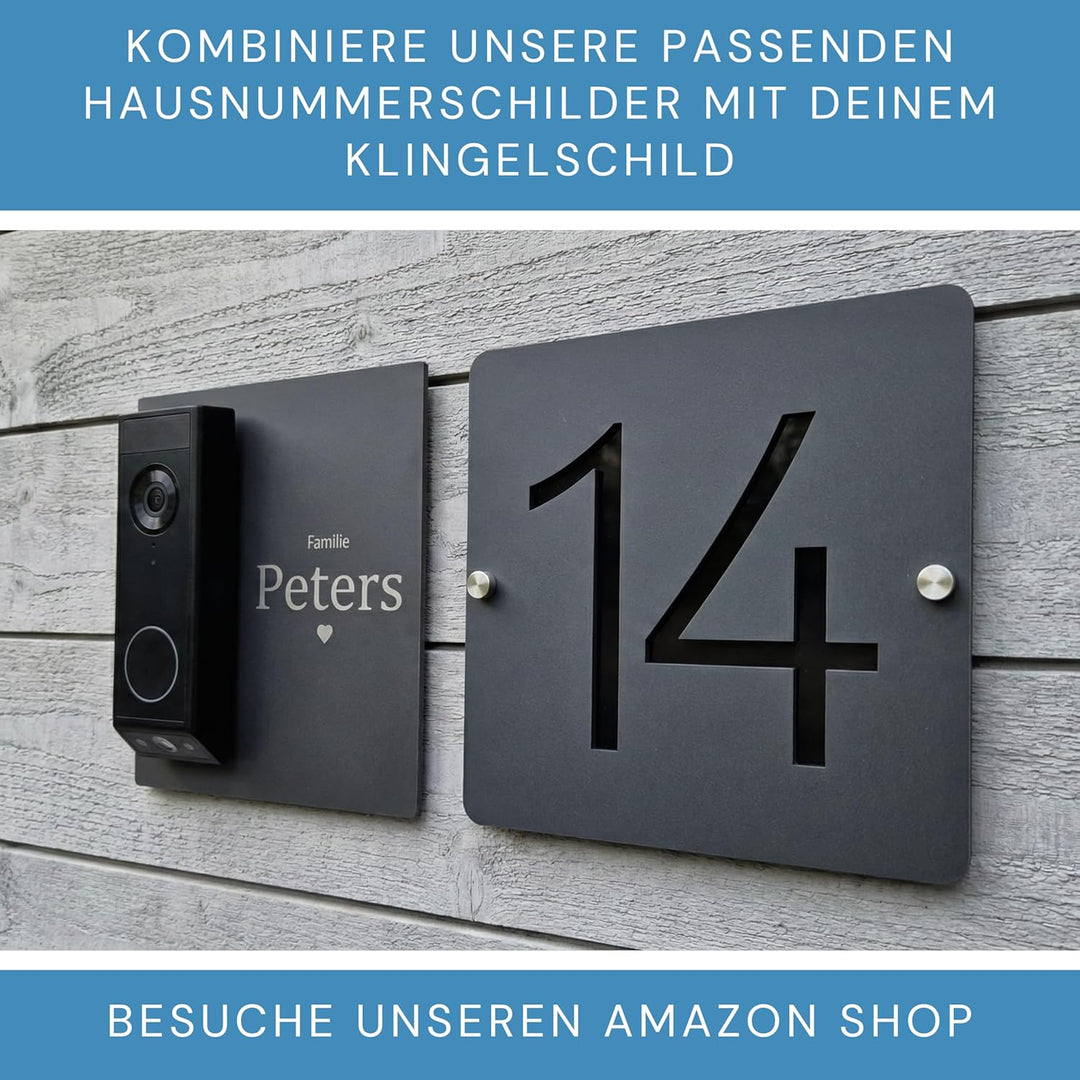 Klingelschild für Eufy Video Doorbell S220 2K HD (kabellos) | Schwarz oder Anthrazit | Verschiedene
