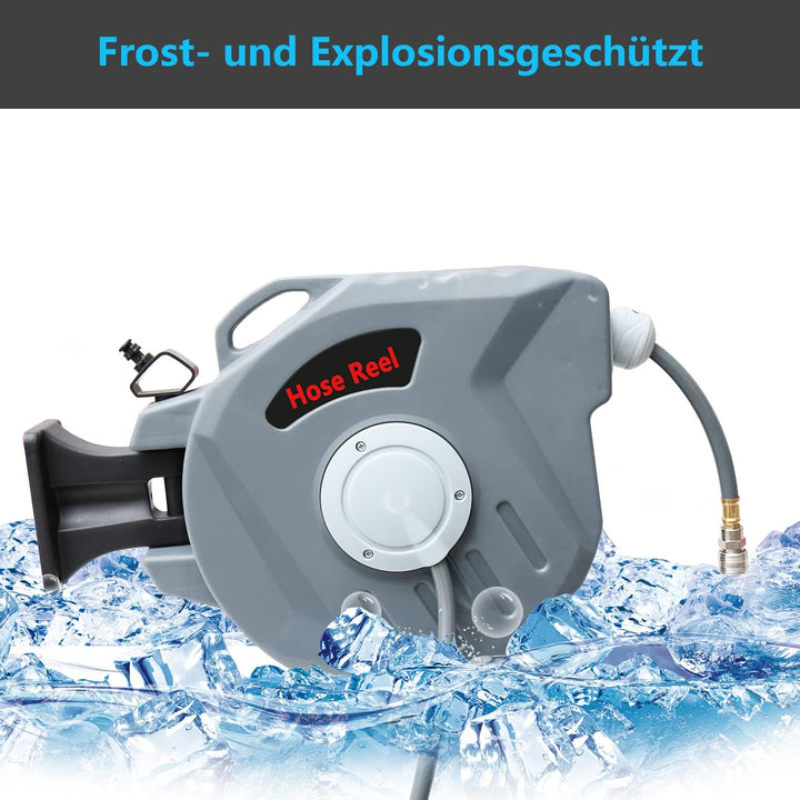 Izrielar 20+2m Druckluftschlauch Aufroller Automatisch, Schlauchaufroller mit 1/4'' Anschluss, Autom