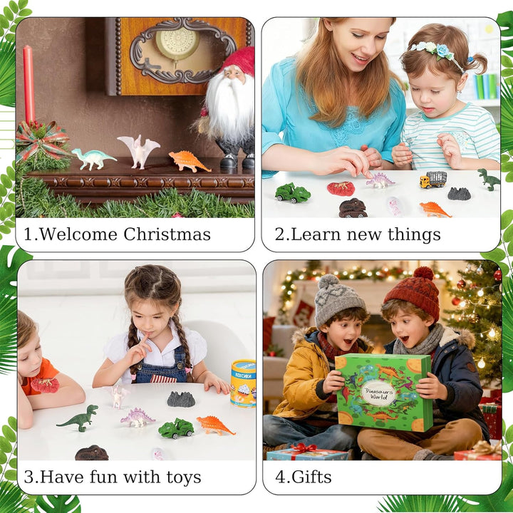 Adventskalender 2025 kinder,weihnachtskalender 2025, Dino Christmas weihnachtskalender für Kinder, D