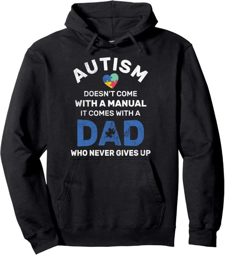 Autism With Dad Autist Vater Autismus Pullover Hoodie