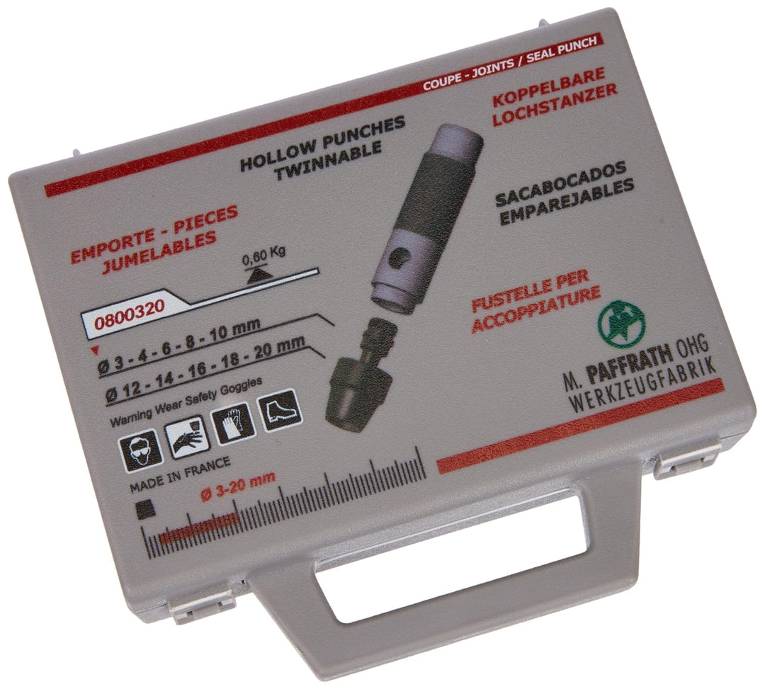 Paffrath Satz koppelbare Lochstanzer, Durchmesser 3-20 mm, 0800320