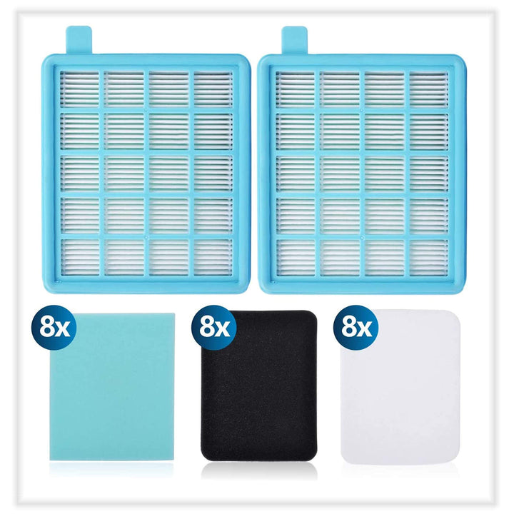 KEEPOW Filter für Philips PowerPro Active Compact Eco FC8477/91, Philips Power Cyclone 4 Filter, 2x