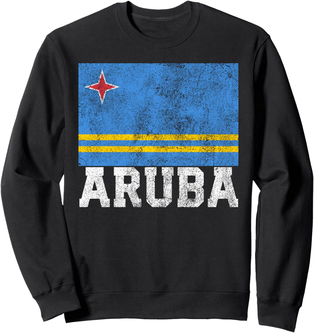 Aruba Flag Family Pride Country Nation Vintage Men Women Sweatshirt