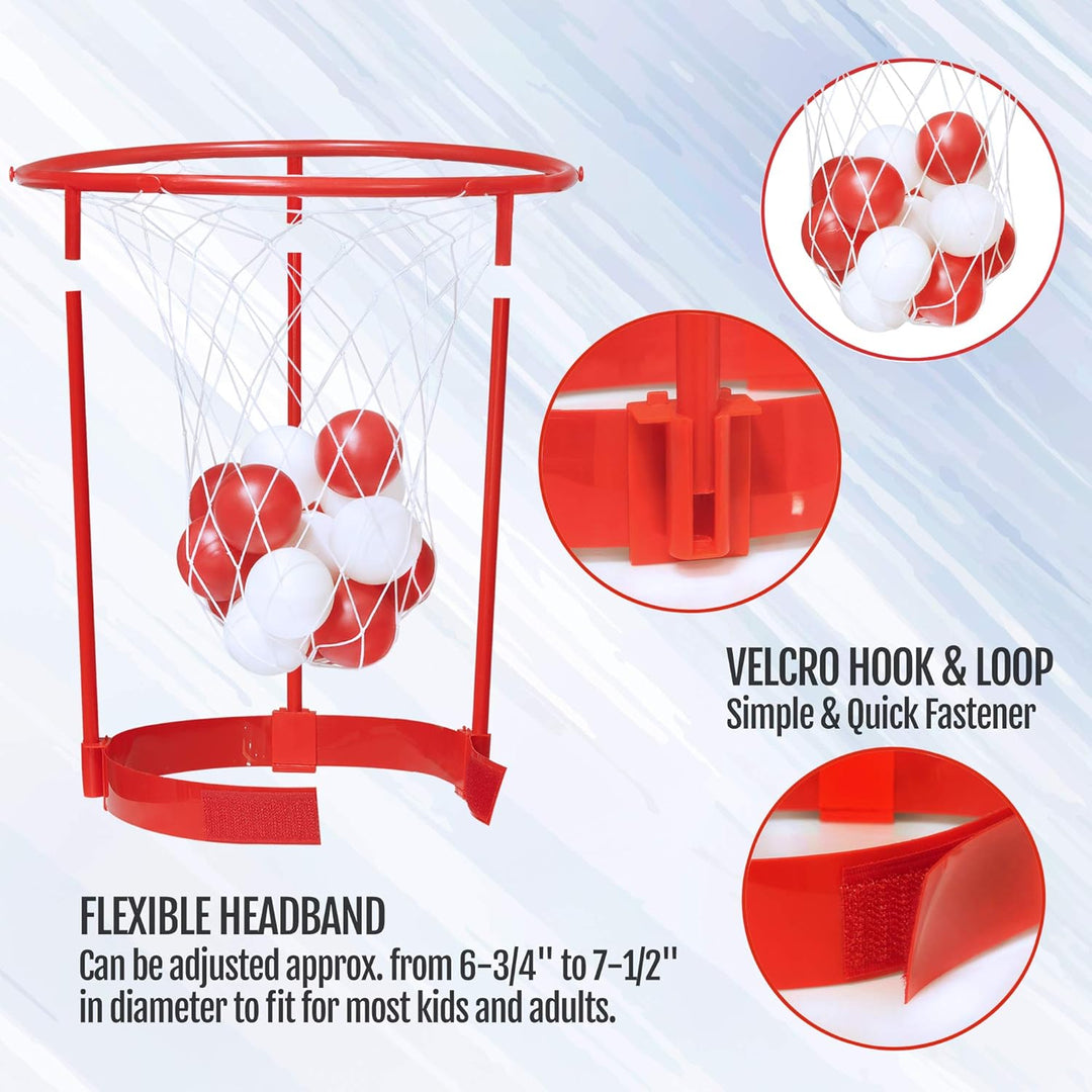Novelty Place Head Basketballkorb Party-Spielset für Kinder und Erwachsene - Verstellbares Basketbal