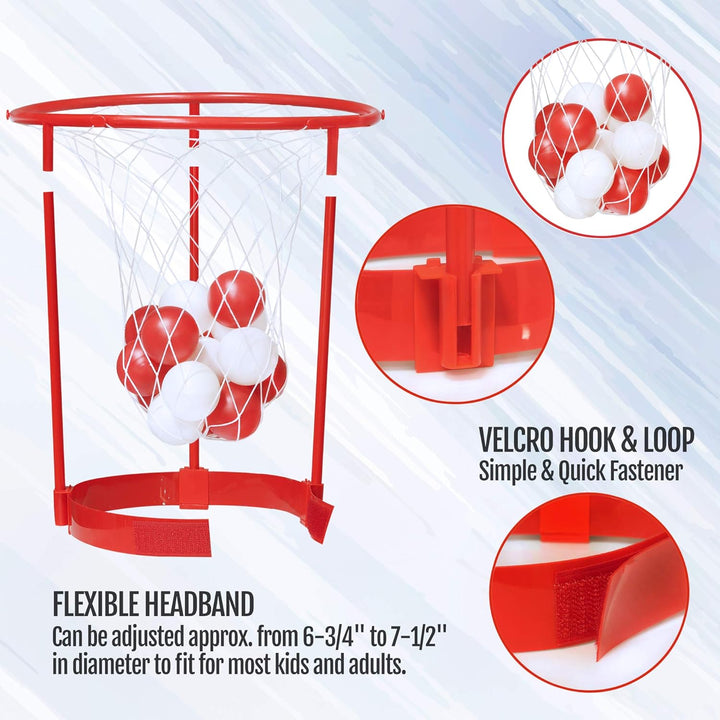 Novelty Place Head Basketballkorb Party-Spielset für Kinder und Erwachsene - Verstellbares Basketbal