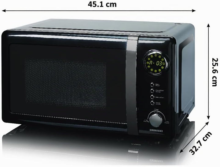 Melissa 16330132 Mikrowelle - Solo-Mikrowelle - 700 Watt - 20 l Volumen - 5 Leistungsstufen - Auftau