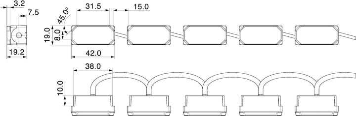HELLA - LED-Tagfahrleuchtensatz - LEDayFlex II - 24V - rechteckig - Einbau - Lichtscheibenfarbe: gla