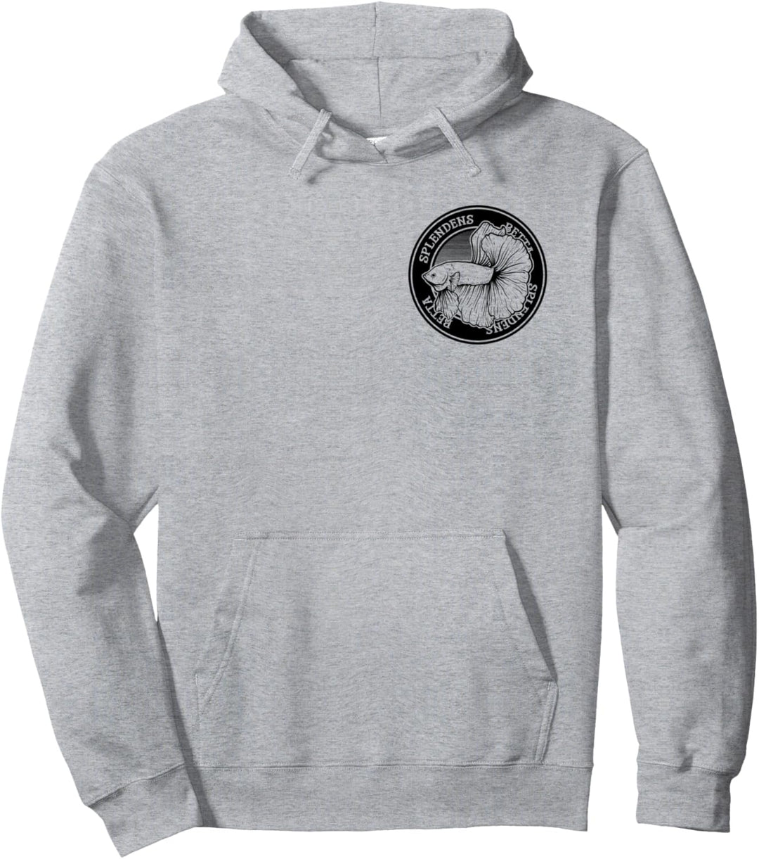 Betta Splendens Tätowier-Stil Siamesischer Kampffisch Pullover Hoodie